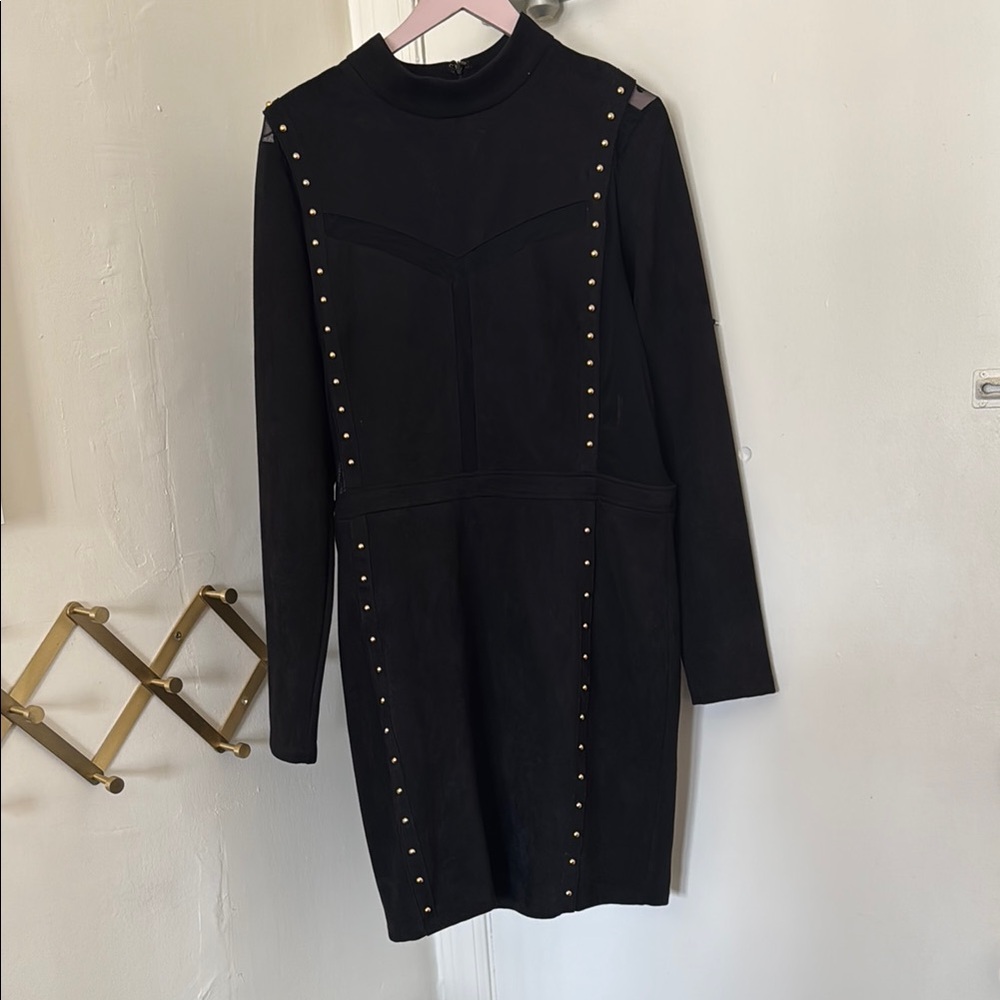 Elegant Black Studded Dress